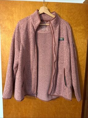 L.L. Bean Rose Heather Full‑Zip Fleece Jacket